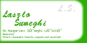 laszlo sumeghi business card